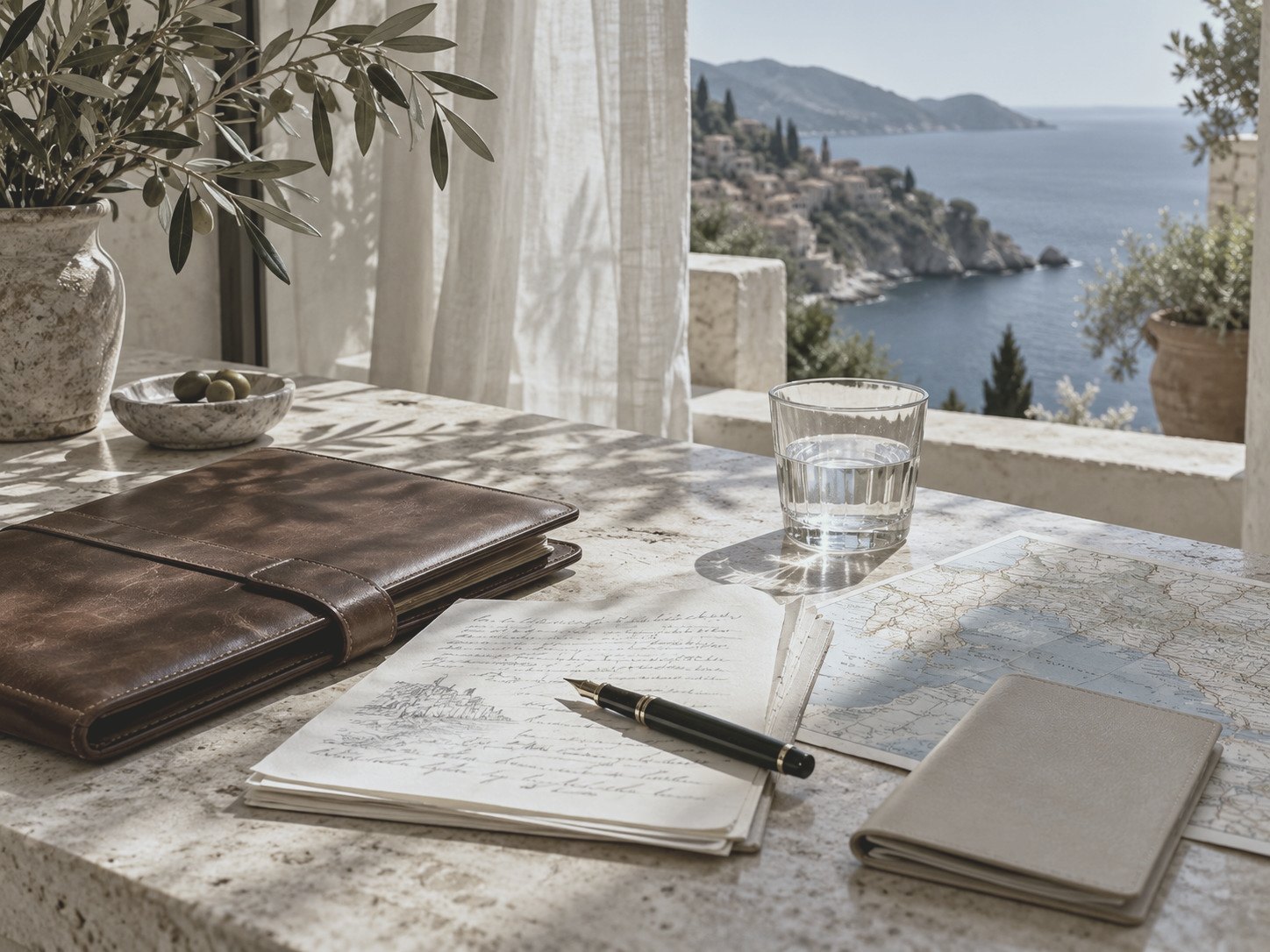 Quiet private study with books and a desk lamp